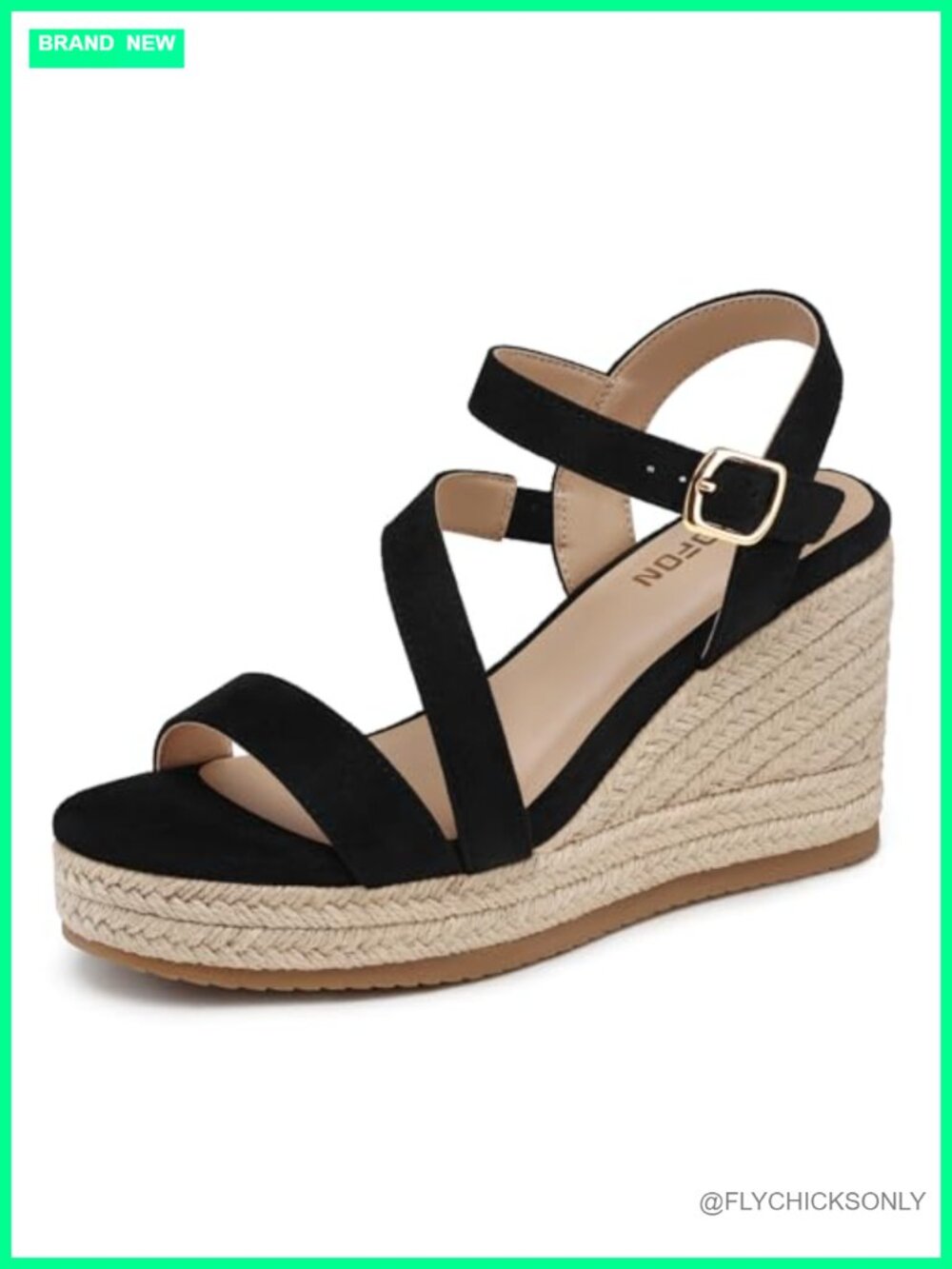 TEMOFON Wedge Sandals for Women Platform Comfortable Espadrille